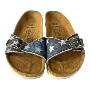 Birki’s Kids Madrid Sandals - Canvas Stars Navy - Size 30 (US 12 Kids)